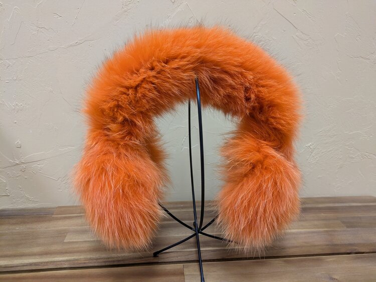 Orange Fox Fluffy Earmuffs, Size O/S