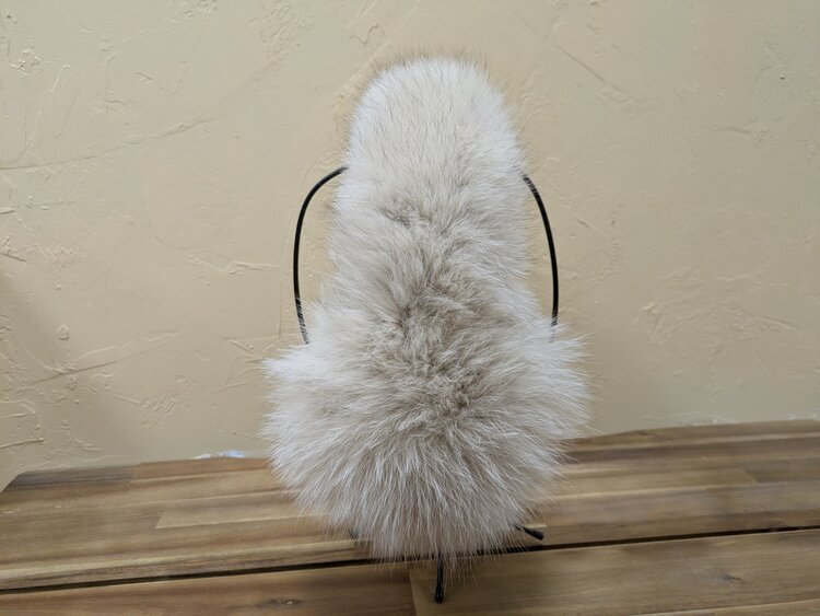 Tan Fox Fluffy Earmuffs, Size O/S