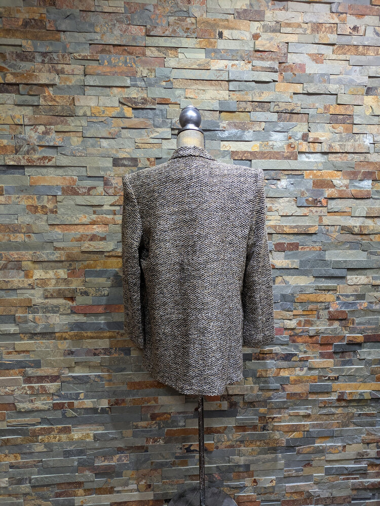 Caché Black & Gold Tweed Blazer, Size 14