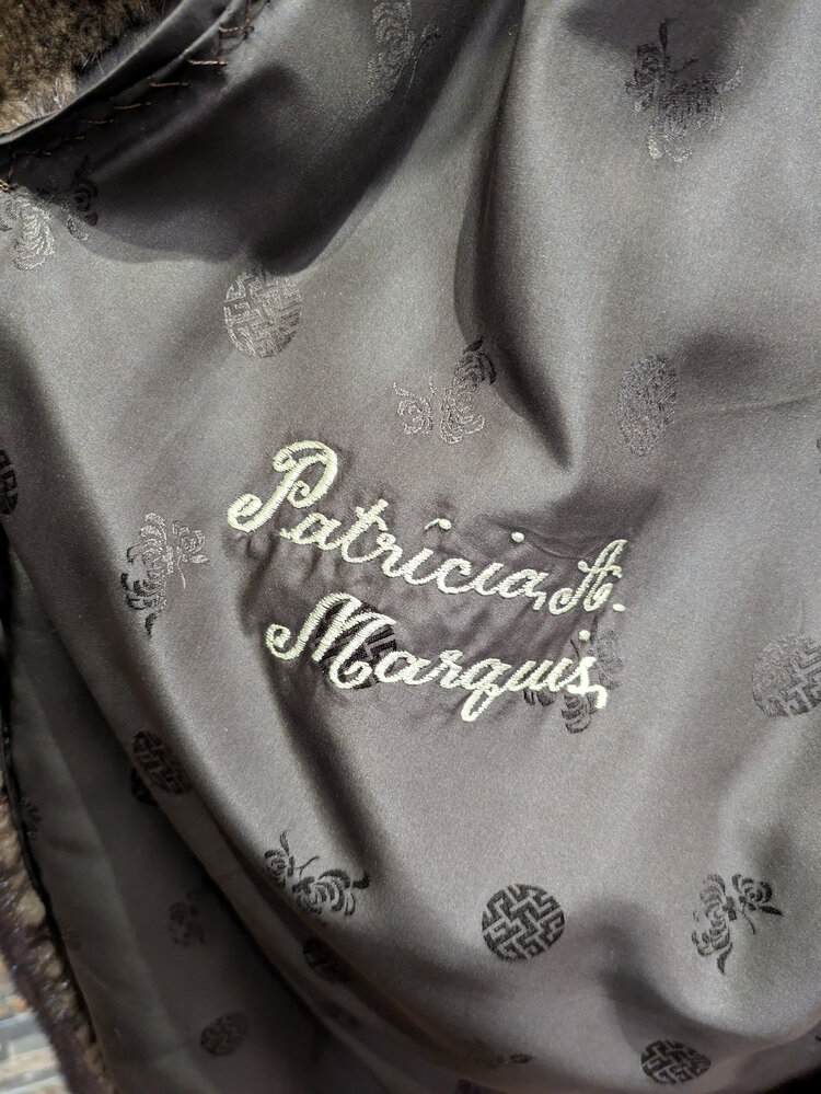 Brown Ranch Mink Long Coat, Size L