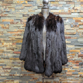 Brown Fox w/ Black-Dyed Tipping Jacket, Size L