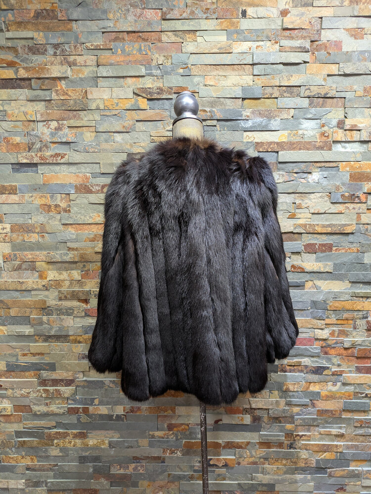 Brown Fox w/ Black-Dyed Tipping Jacket, Size L