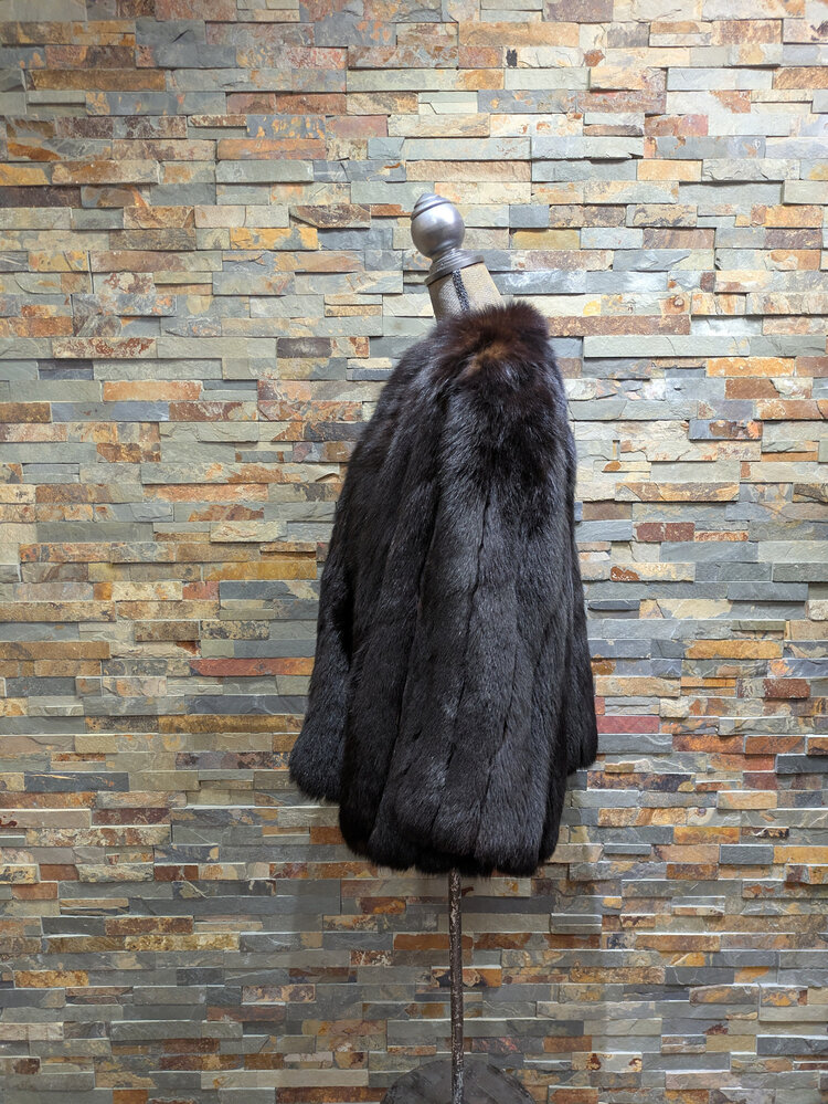 Brown Fox w/ Black-Dyed Tipping Jacket, Size L