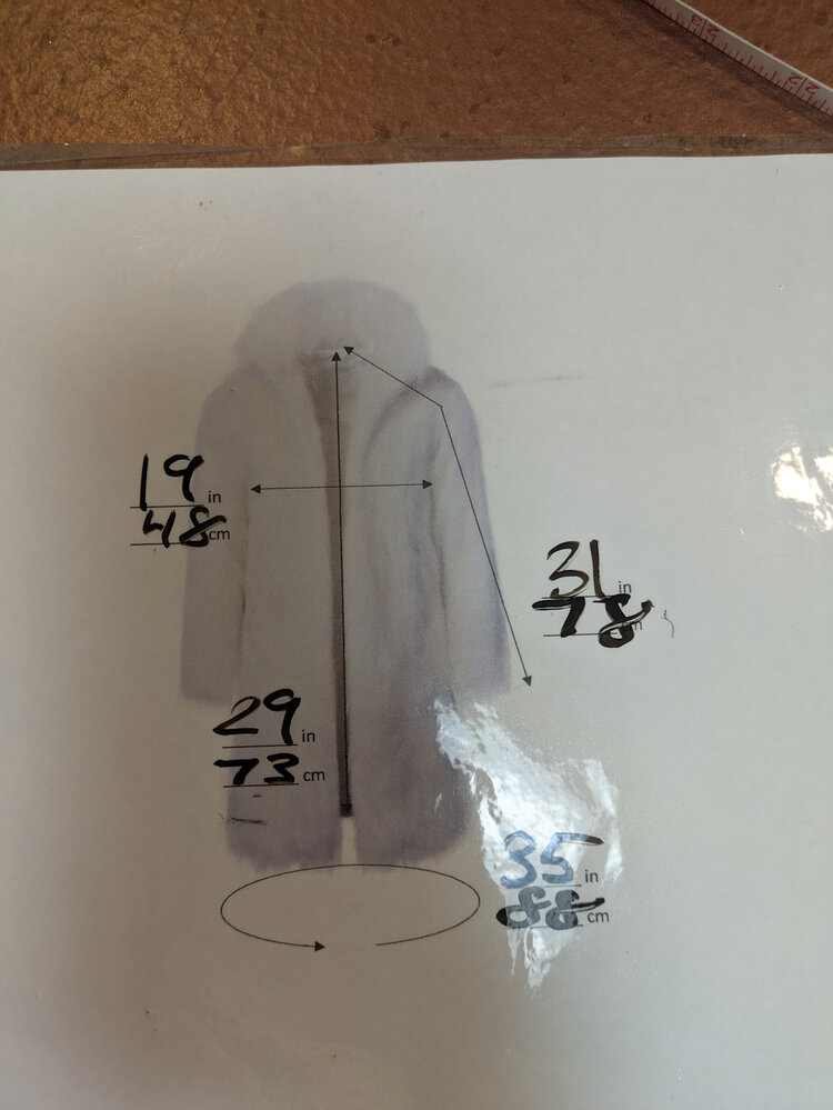 Brown Fox w/ Black-Dyed Tipping Jacket, Size L