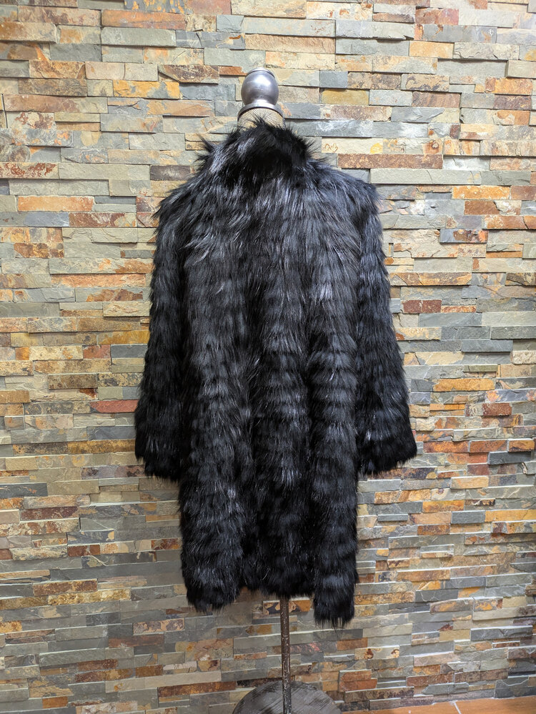 Black Fox with Knit Interior Jacket, Size XL