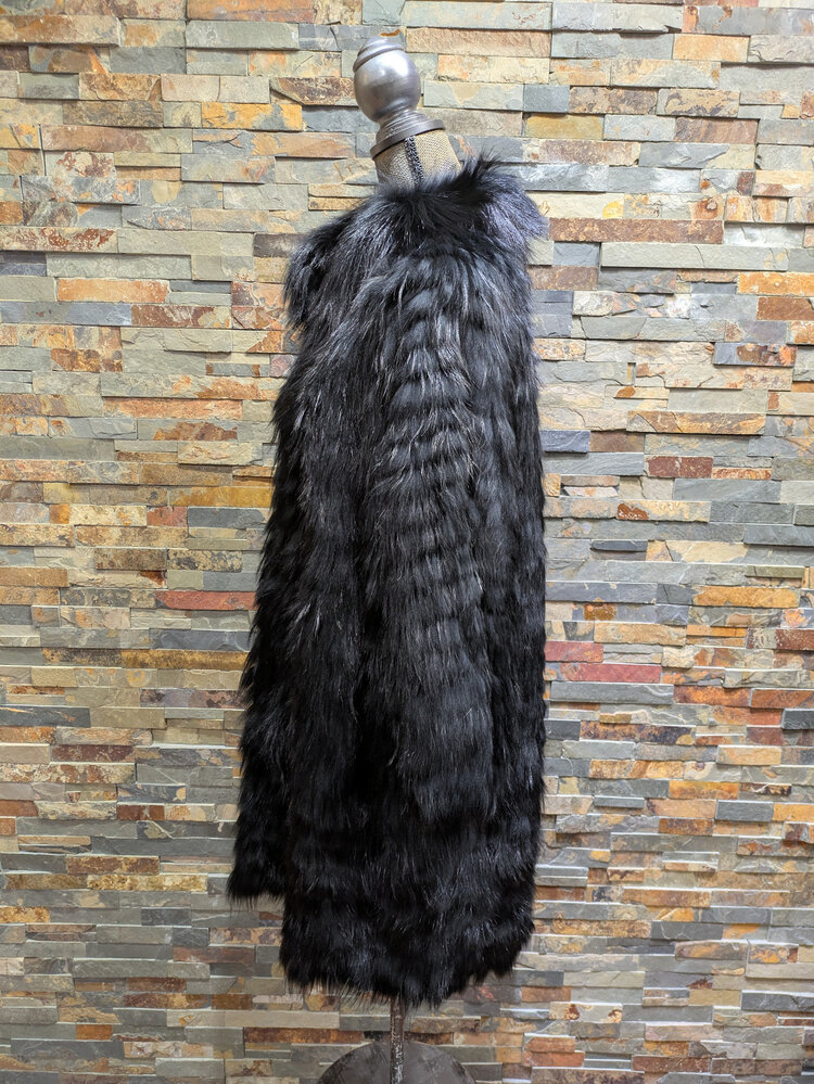 Black Fox with Knit Interior Jacket, Size XL