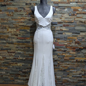 Lulus White Lace Mermaid Gown, Size S