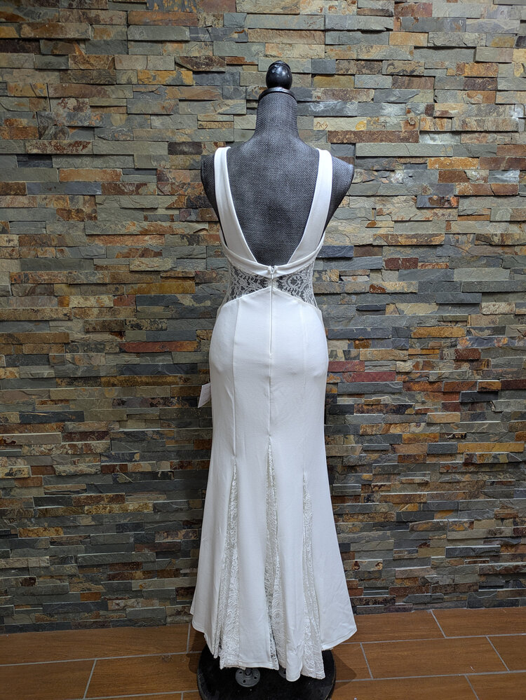 Lulus White Lace Mermaid Gown, Size S