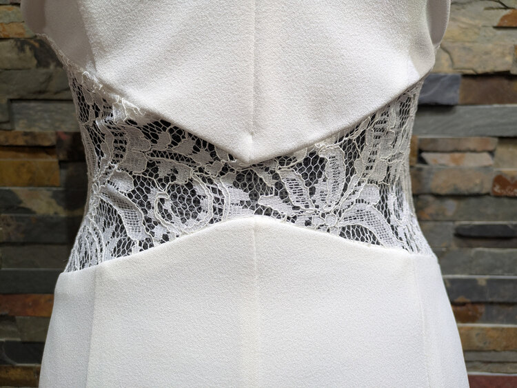 Lulus White Lace Mermaid Gown, Size S