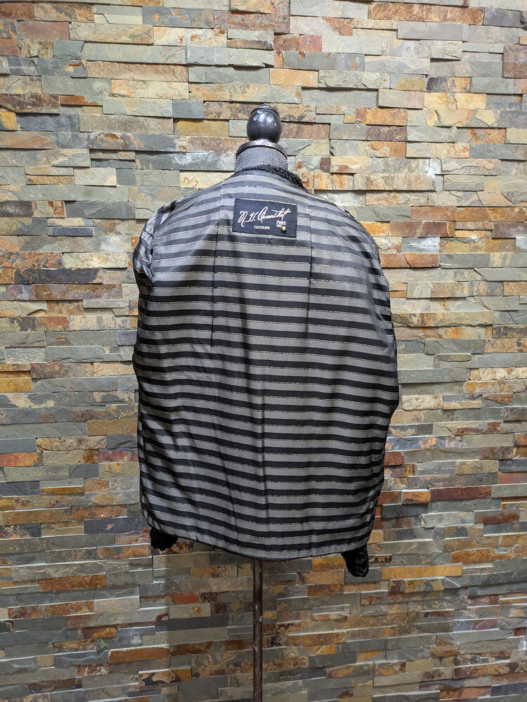 Black Persian Lamb jacket w/ Cape Collar, Size L