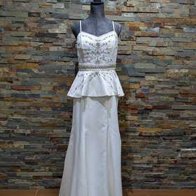 Sue Wong Beaded Ivory Gown