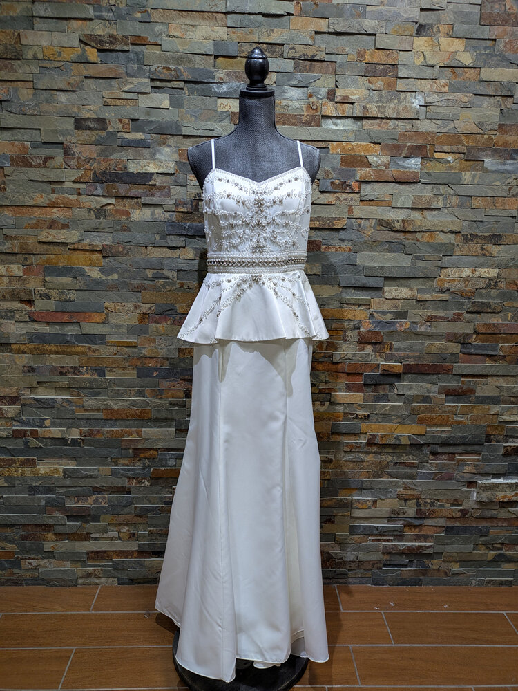 Sue Wong Beaded Ivory Gown