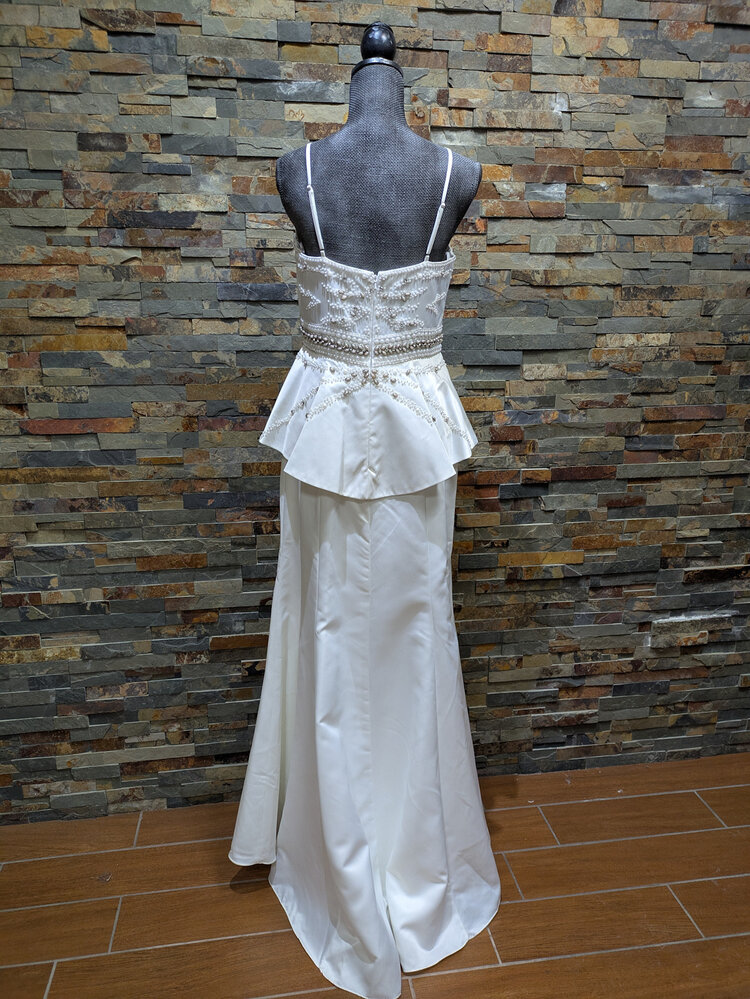 Sue Wong Beaded Ivory Gown
