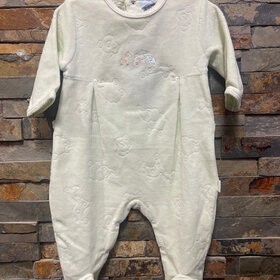 Celery Velour Baby Animal Footie, Size 3M