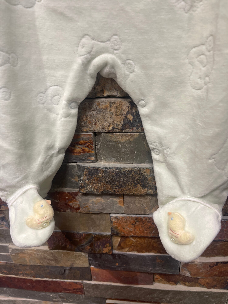 Celery Velour Baby Animal Footie, Size 3M