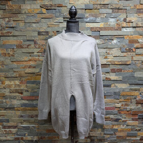 Gray Long Loose Sleeved Sweater, Size XL