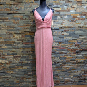 Mac Duggal Pink Sequin Sleeveless Gown, Size 8