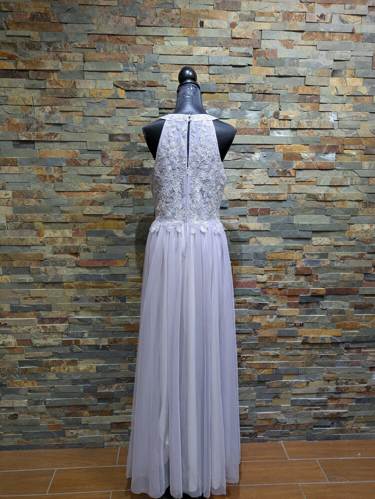 Speechless Lilac Purple Embellished Halter Top Ballgown, Size 15