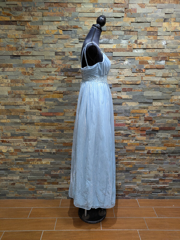 Teeze Me Sky Blue Embroidered Ballgown, Size 3/4