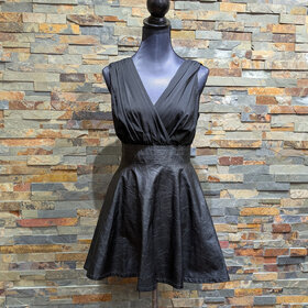 Black Formal Fit & Flare Dress, Size S