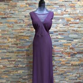 Morgan & Co. Plum V-neck Formal Evening Gown, Size 16W