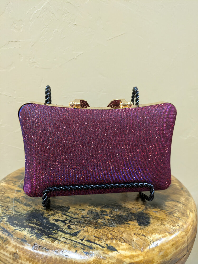 Purple Iridescent Clutch Purse