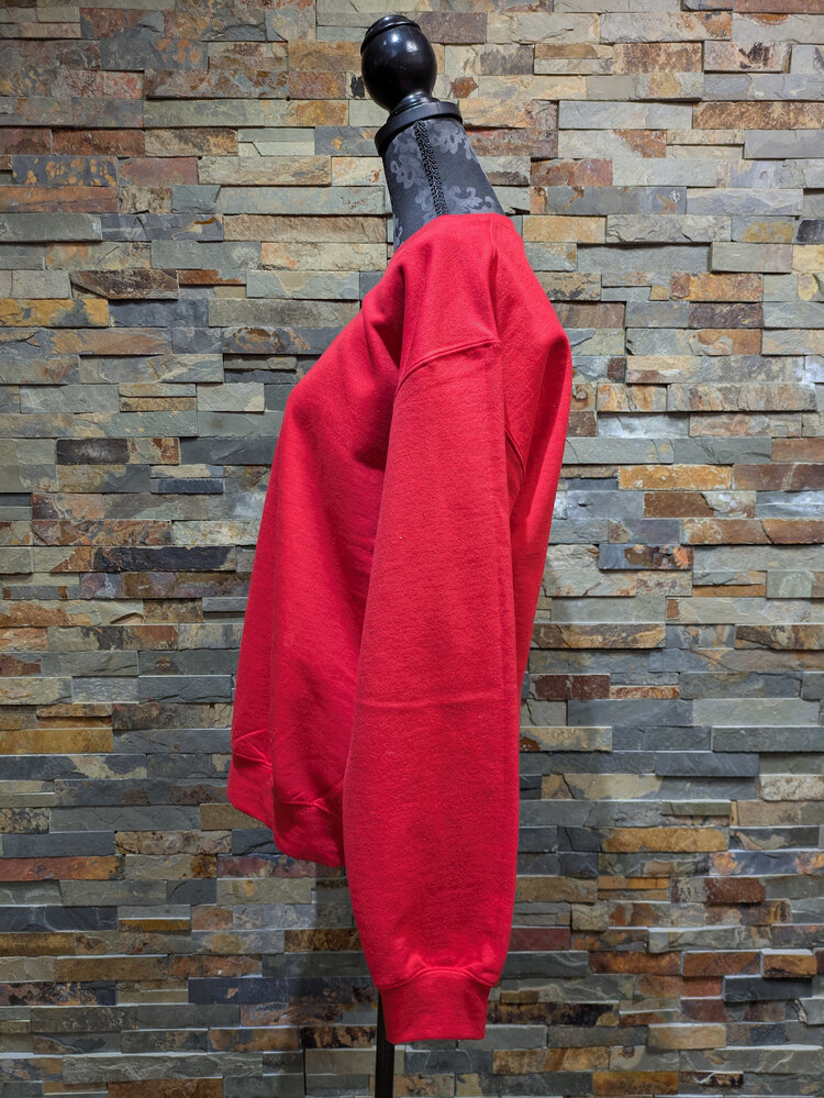 Red Dear Person Behind Me/Heart Crewneck