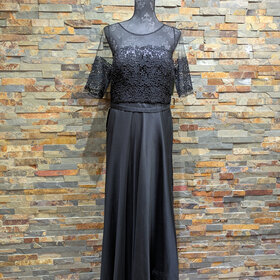 Ever Pretty Black Formal Embroidered Gown, Size 14