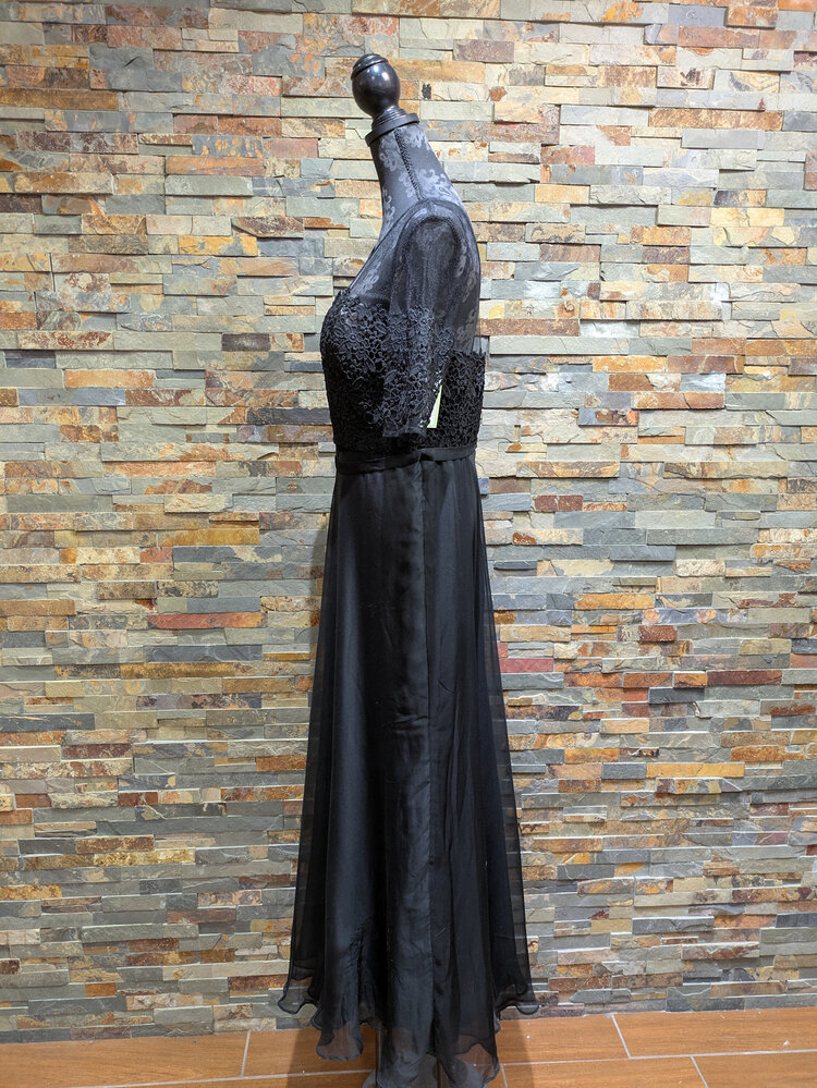 Ever Pretty Black Formal Embroidered Gown, Size 14