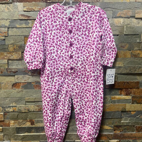 Purple Butterfly Cotton Coverall, Size 24M