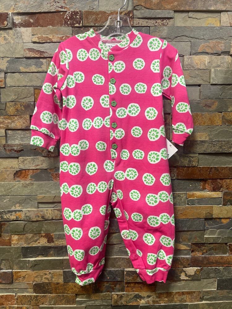 Pink Pomelo Print Coverall, Size 24M