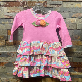 Pink Mushroom Ruffle Dress