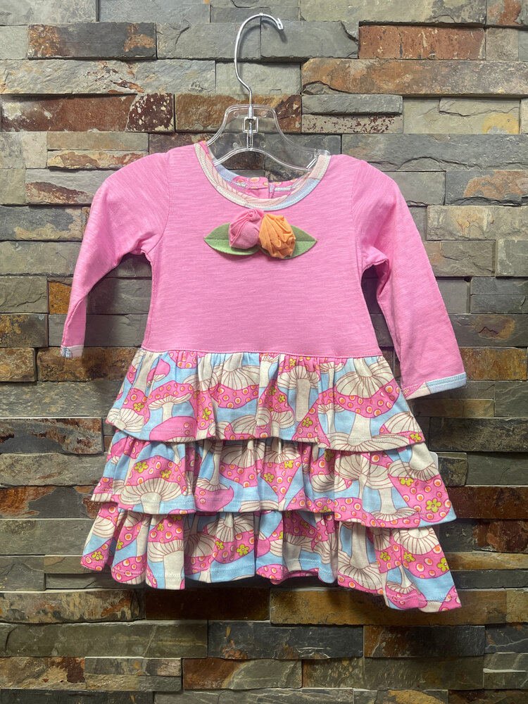 Pink Mushroom Ruffle Dress