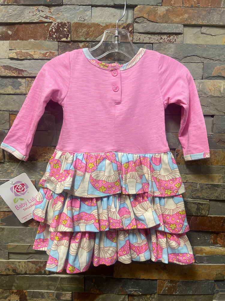 Pink Mushroom Ruffle Dress