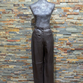 Brown Leather Pants, Size 12