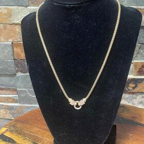 Gold  18kt Gold Plated Sterling Silver 17" Necklace