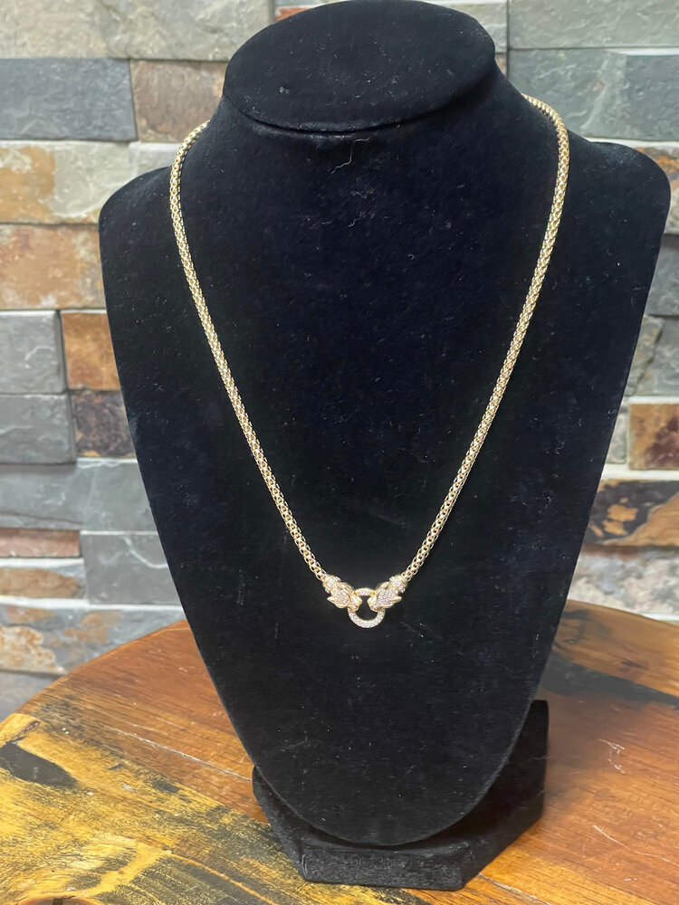 Gold  18kt Gold Plated Sterling Silver 17" Necklace