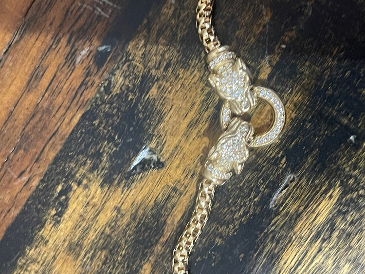 Gold  18kt Gold Plated Sterling Silver 17" Necklace