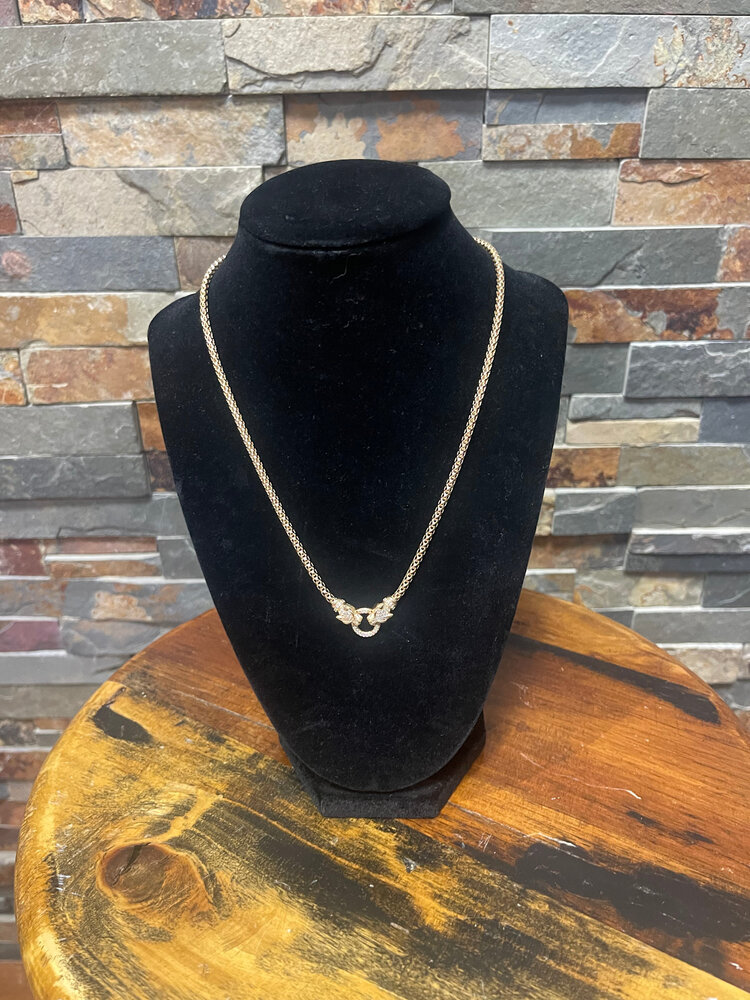 Gold  18kt Gold Plated Sterling Silver 17" Necklace