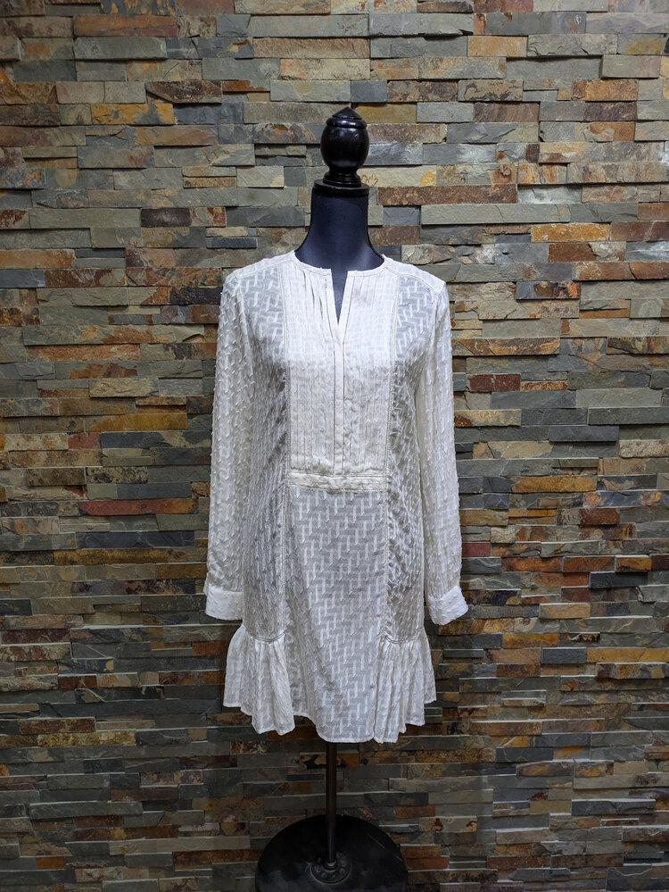 BCBG Max Azria White Casual Beach Dress, Size S