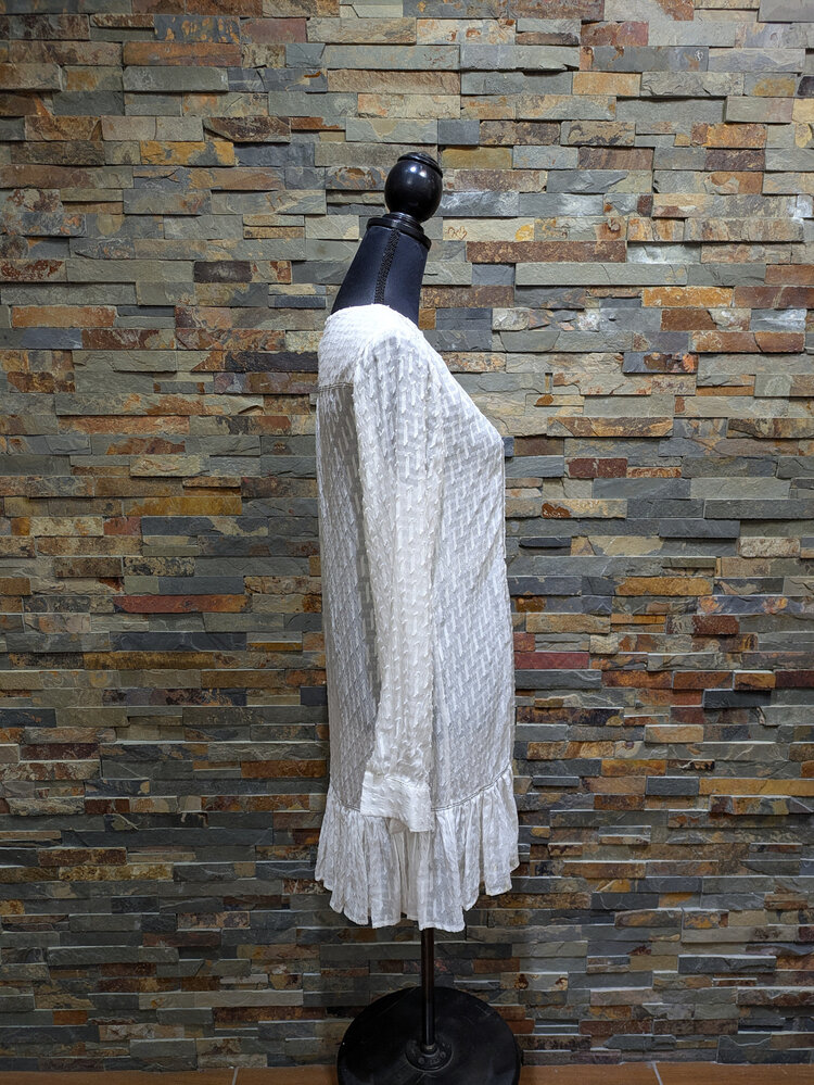 BCBG Max Azria White Casual Beach Dress, Size S