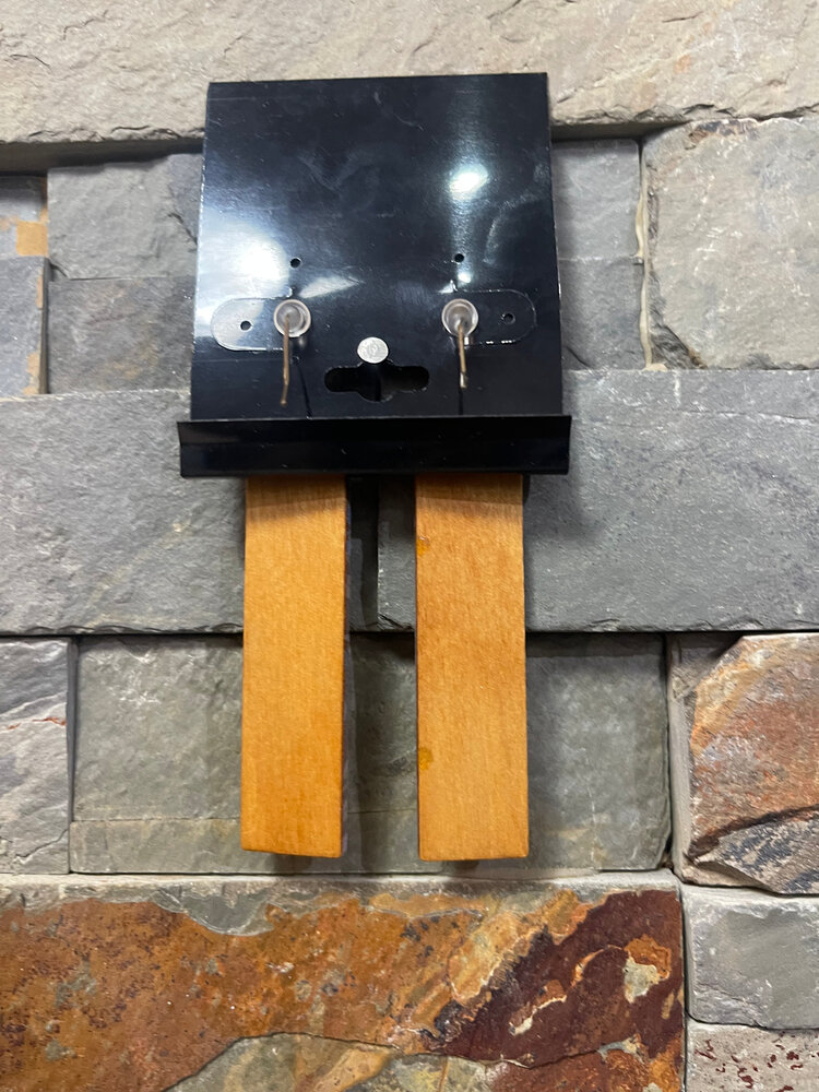 White with Handpainted  Flowers Wooden Earrings