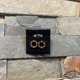 Gold Ring Stud Earrings