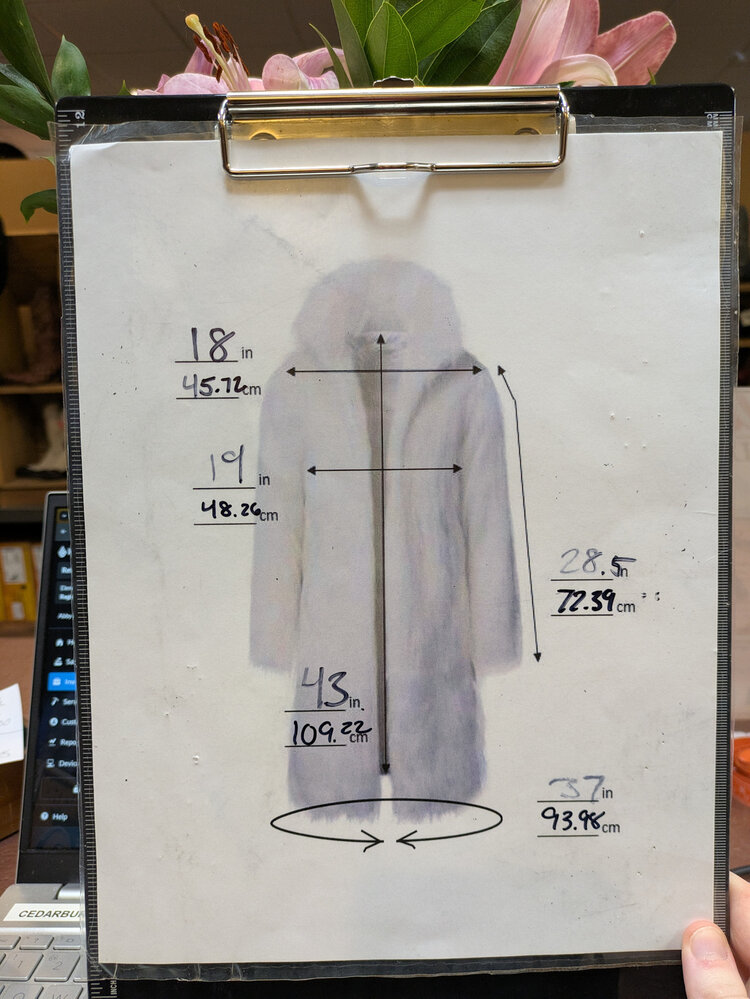 Dress Coat with Mink Collar, Size L