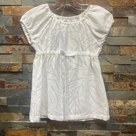 White Top with Burn-out Branch  Design, Size 4