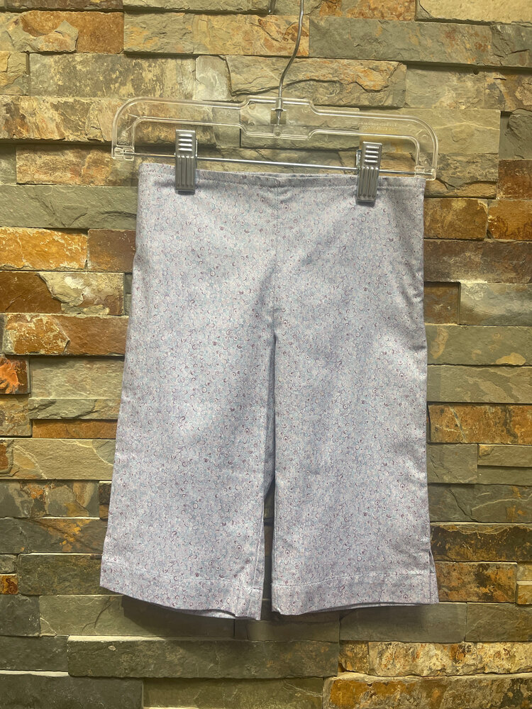 Purple Floral Peddle-Pushers, Size 4