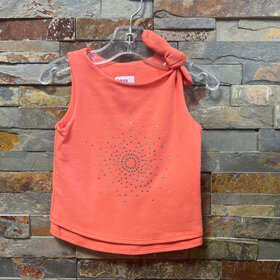 Coral Tank Top with Bling Accent, Size 4