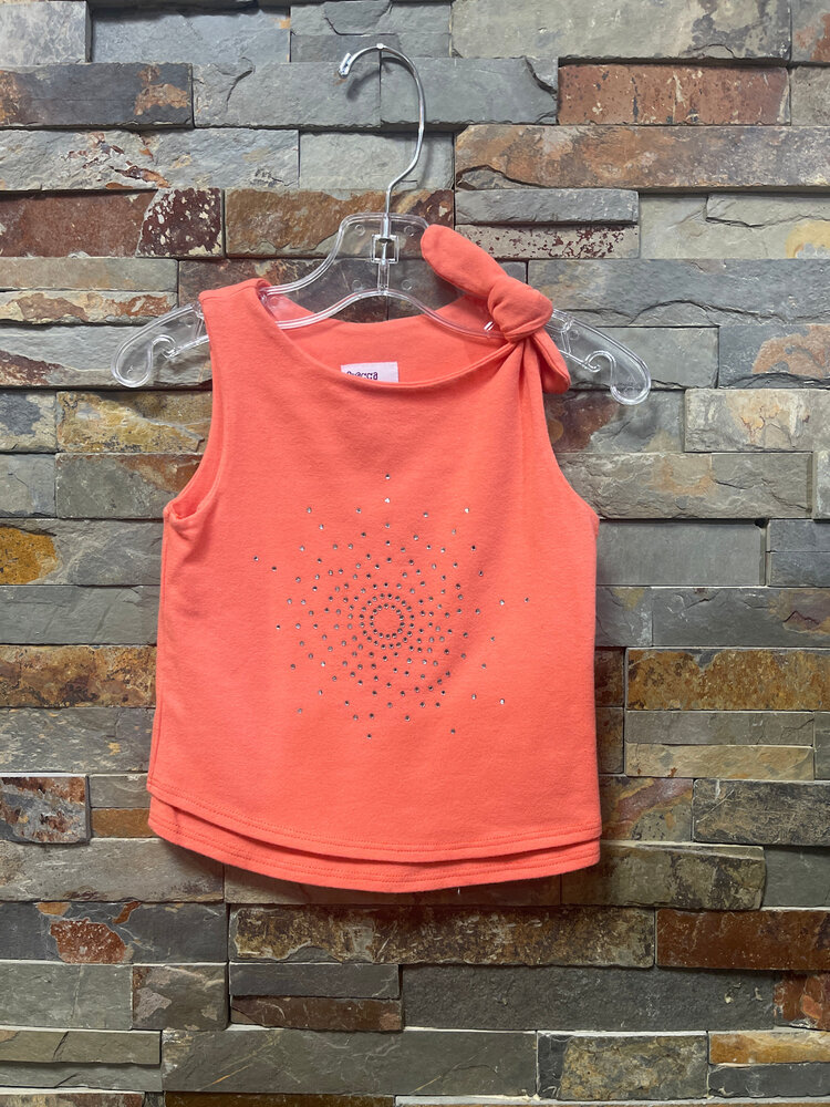 Coral Tank Top with Bling Accent, Size 4