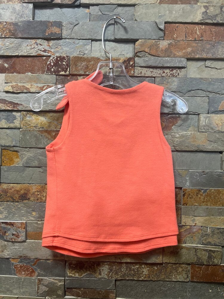 Coral Tank Top with Bling Accent, Size 4