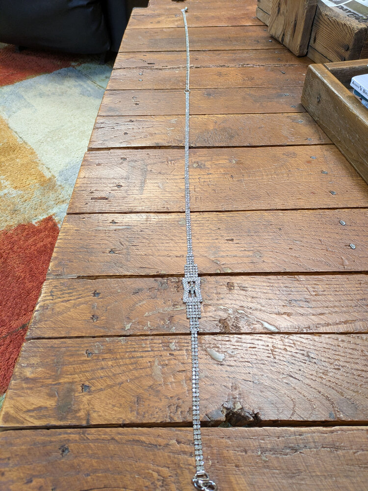 Silver Studded Accessory Belt, Size O/S